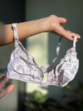 Reggiseno di seta mod.2 • allaccio davanti • lilla