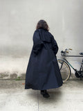 Maxi trench sartoriale nero