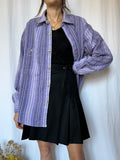 Camicia a righe lilla