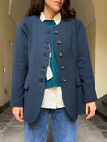Blazer blu bordo tondo