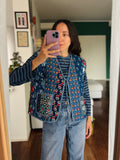 Gilet trapuntato blu