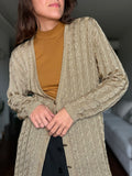 Cardigan dorato + sciarpa Oliver