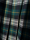 Gonna a pieghe tartan verde