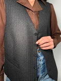 Gilet sartoriale grigio gessato