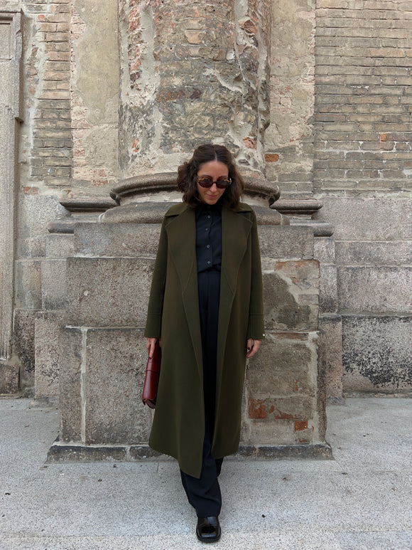 Cappotto sartoriale verde militare
