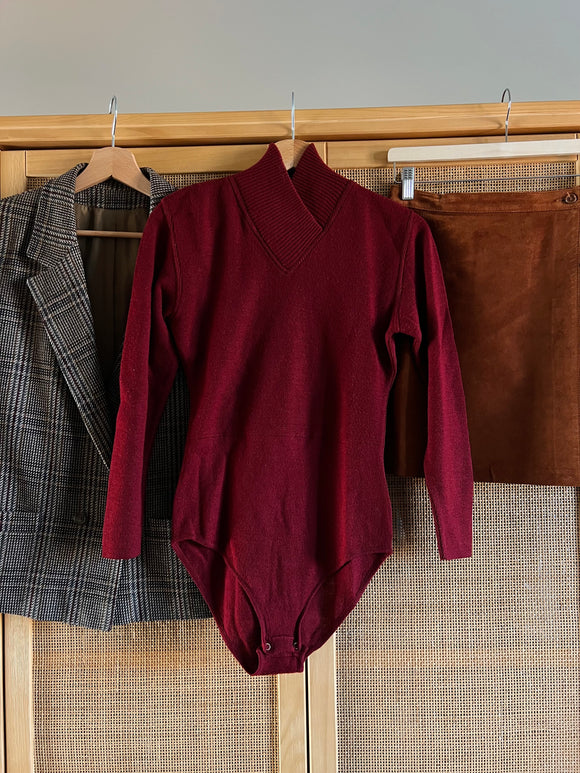 Body di lana bordeaux