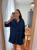 Combo pareo + camicia Ralph Lauren • fiori grandi e blu