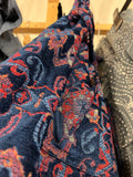 Pantaloncino velluto di seta jacquard blu