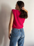 Top fuxia in maglia