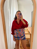 Combo pareo + camicia Ralph Lauren • rosso e fiori grandi