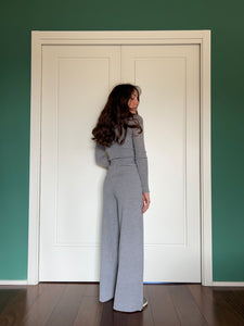 Pantalone lana merino grigio