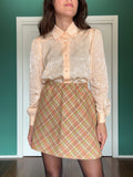 Completo tartan rosa e verde