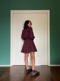 Abito con cintura satin vinaccia chiaro