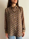Camicia indiana modello maschile grigia e beige