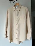 Camicia sartoriale satin beige