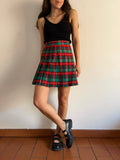 Minigonna tartan a pieghe