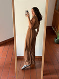 PRE ORDINE • Panta palazzo cupro biscotto