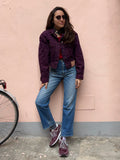 Giacca di jeans vinaccia