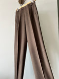 Pantalone maschile marrone spigato