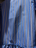 Abito corto ampio cotone righe azzurro-bianco-blu