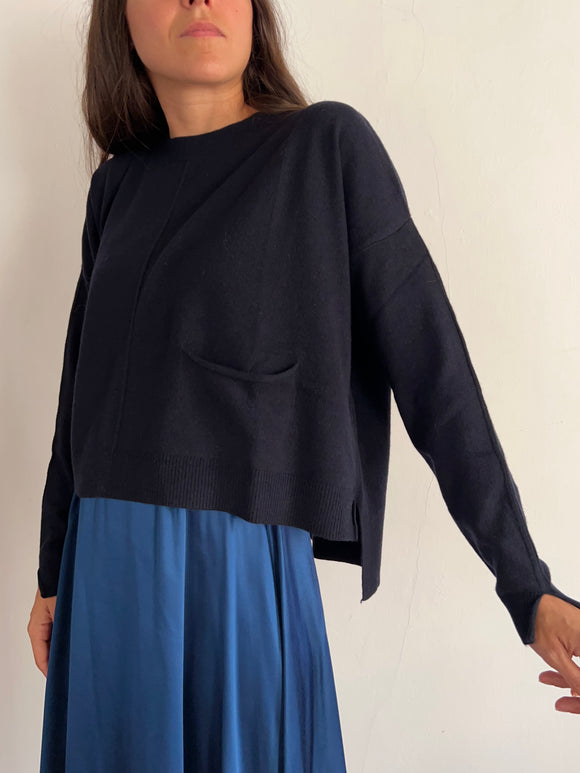 Maglione taschina blu scuro