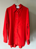 Camicia sartoriale satin aragosta