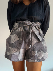 Pantaloncino jacquard oro-argento