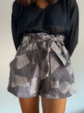 Pantaloncino jacquard oro-argento