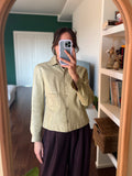 Giacca di pelle beige
