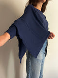 Maglia mantella blu