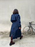 PRE ORDINE • Maxi trench sartoriale blu