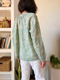 Camicia stampata con laccetto verde