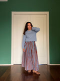 Set gonna + maglione • azzurro e marrone