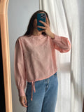 Camicia rosa con coulisse