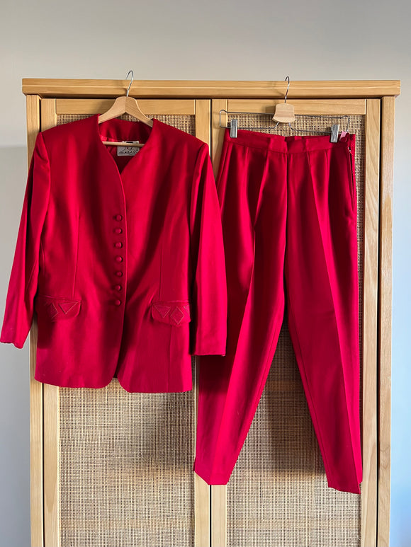 Completo rosso pura lana