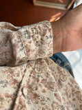 Camicia fiorellini beige e rosa