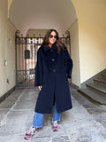 Cappotto blu notte pura lana