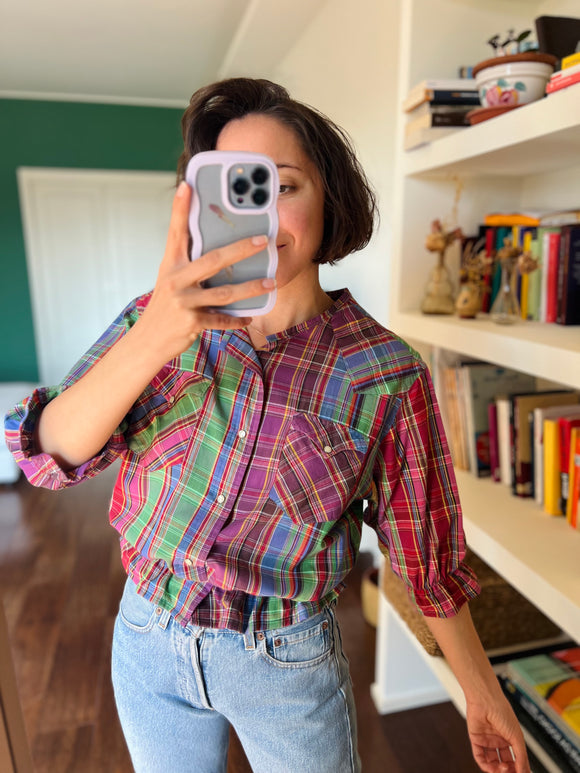 Camicia Gilbi Ralph Lauren tartan multicolor con tasche