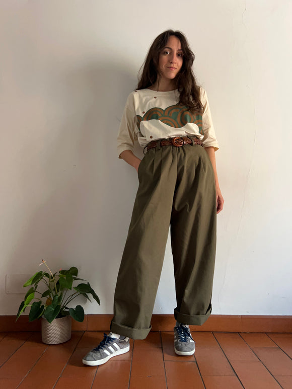 PRE ORDINE • Primo Pantalone verde di cotone