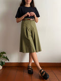 Gonna pantalone verde