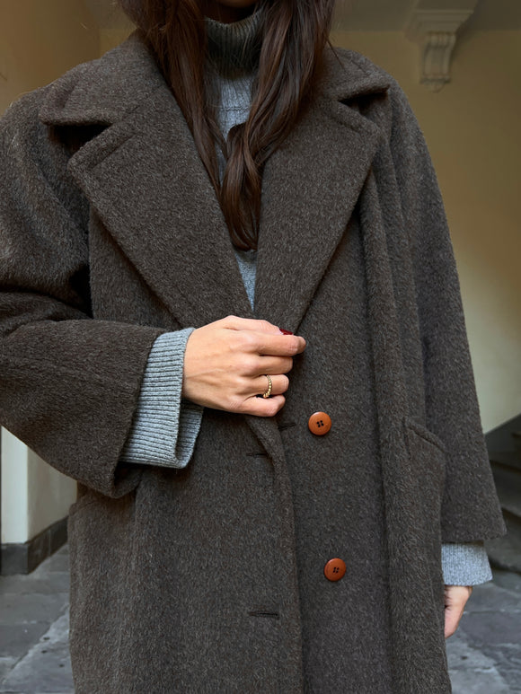 Cappotto corto marrone