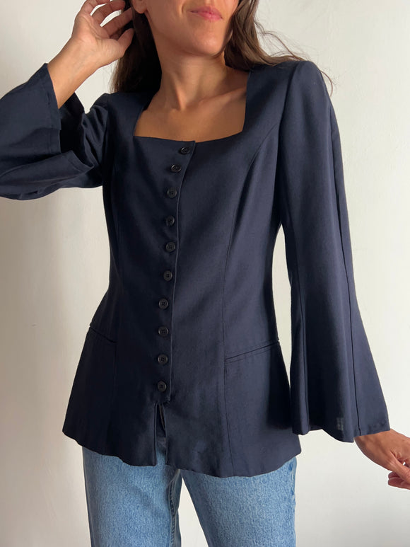 Giacca blu sagomata
