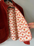 Giacca trapuntata di velluto • mattone