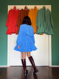 Abito con cintura cupro wash azzurro cielo