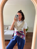 Foulard di seta a righe