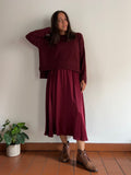 PRE ORDINE • Gonna satin bordeaux