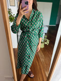 Gonna pareo verde fiori