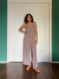 Tuta in garza di cotone beige scuro