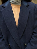 Cappotto blu doppio petto