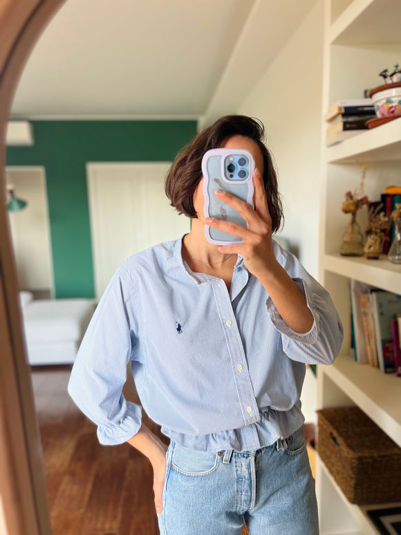 Camicia Gilbi Ralph Lauren righe azzurre
